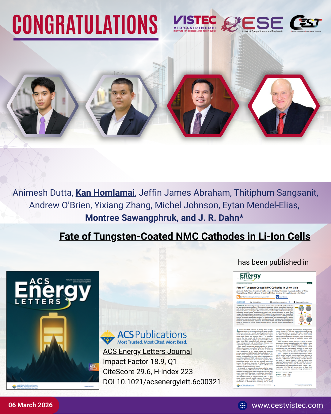  Big CONGRATULATIONS!  to the research team!