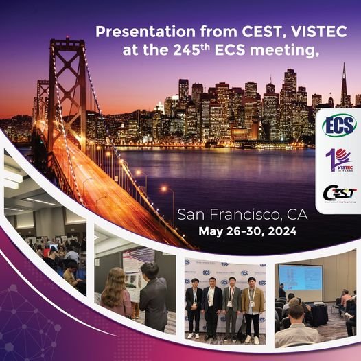 Thank you VISTEC scholarship for the incredible opportunity to join the 245th ECS meeting at San Francisco, CA! 