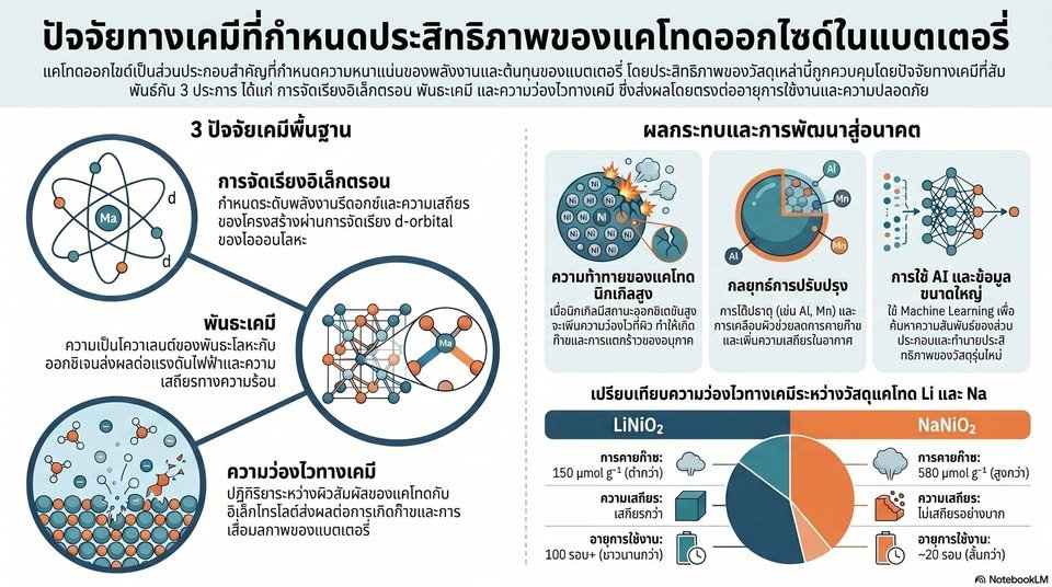 ทำไม oxide cathodes ถึงเสื่อม  และเราจะออกแบบแบตเตอรี่ให้ดีขึ้นได้อย่างไร?