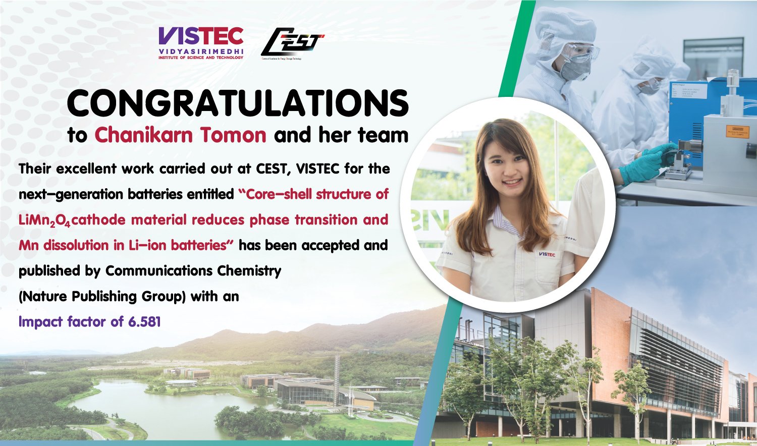 Congratulations to Chanikarn Tomon and her team!!! 