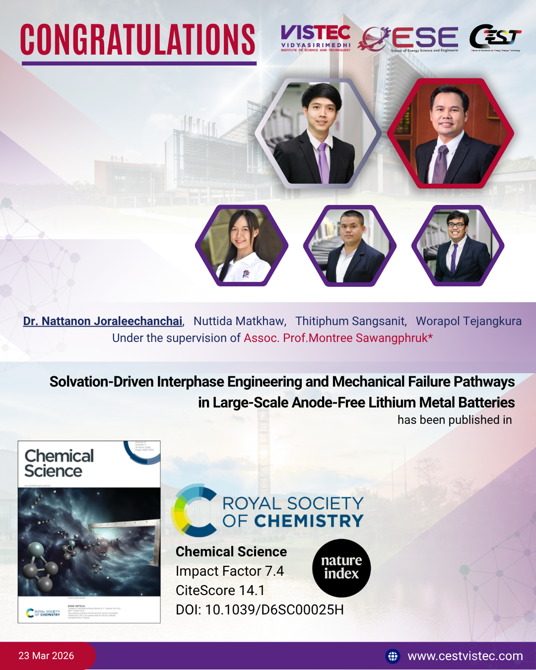  Big CONGRATULATIONS!  to the research team!