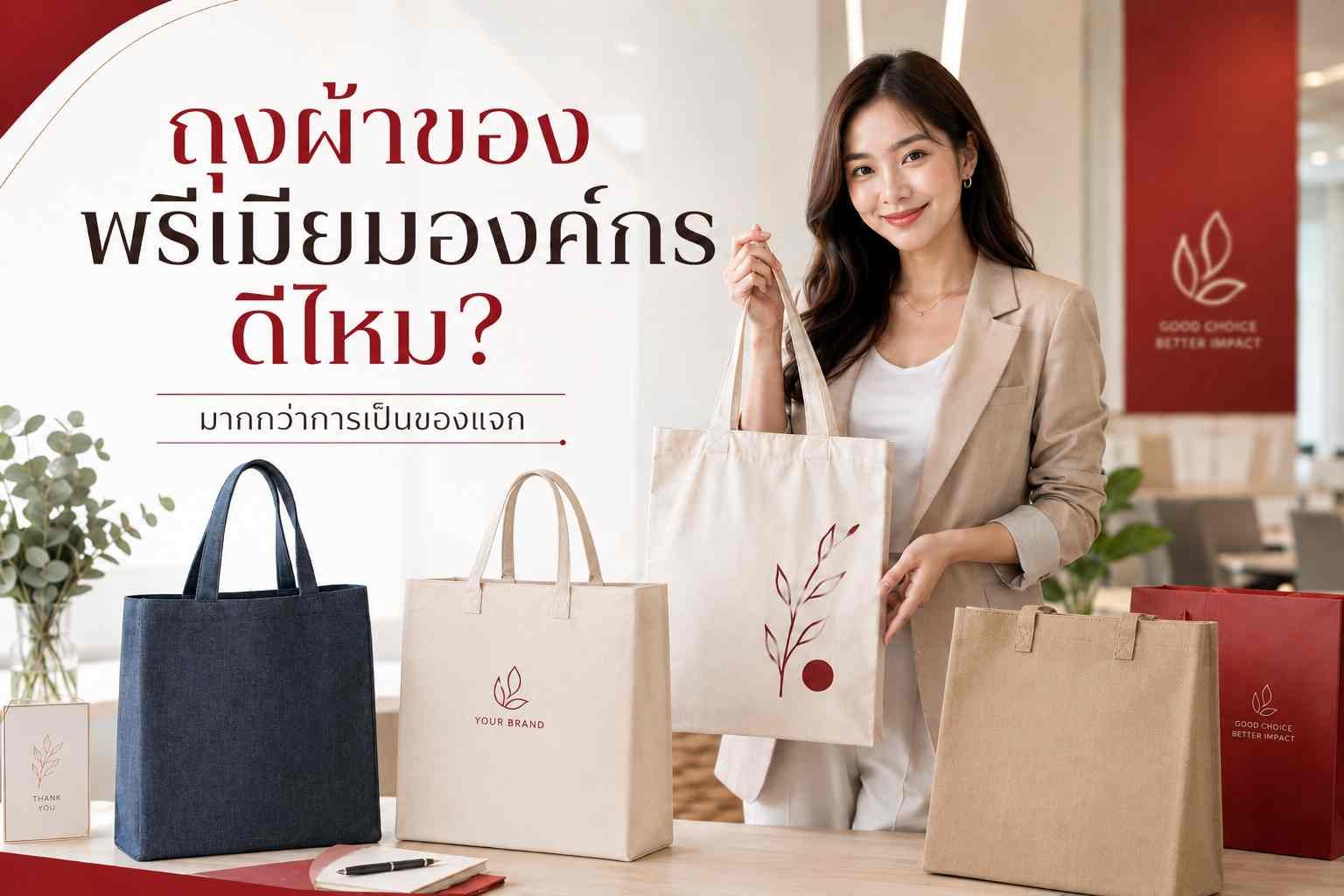 ถุงผ้าพรีเมี่ยมสำหรับองค์กร