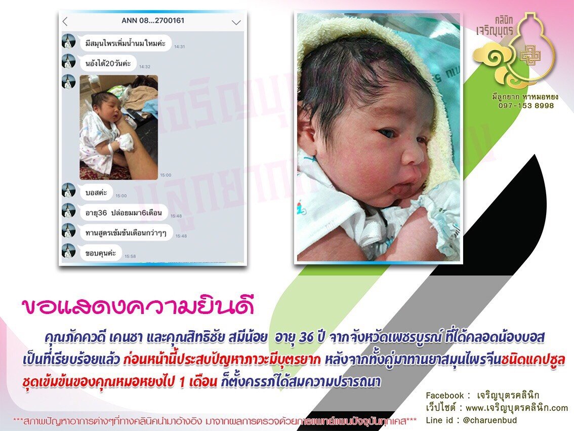 คุณภัคควดี เคนชา และคุณสิทธิชัย สมีน้อย อายุ 36 ปี จากจังหวัดเพชรบูรณ์ ได้คลอดน้องบอสเป็นที่เรียบร้อยแล้ว