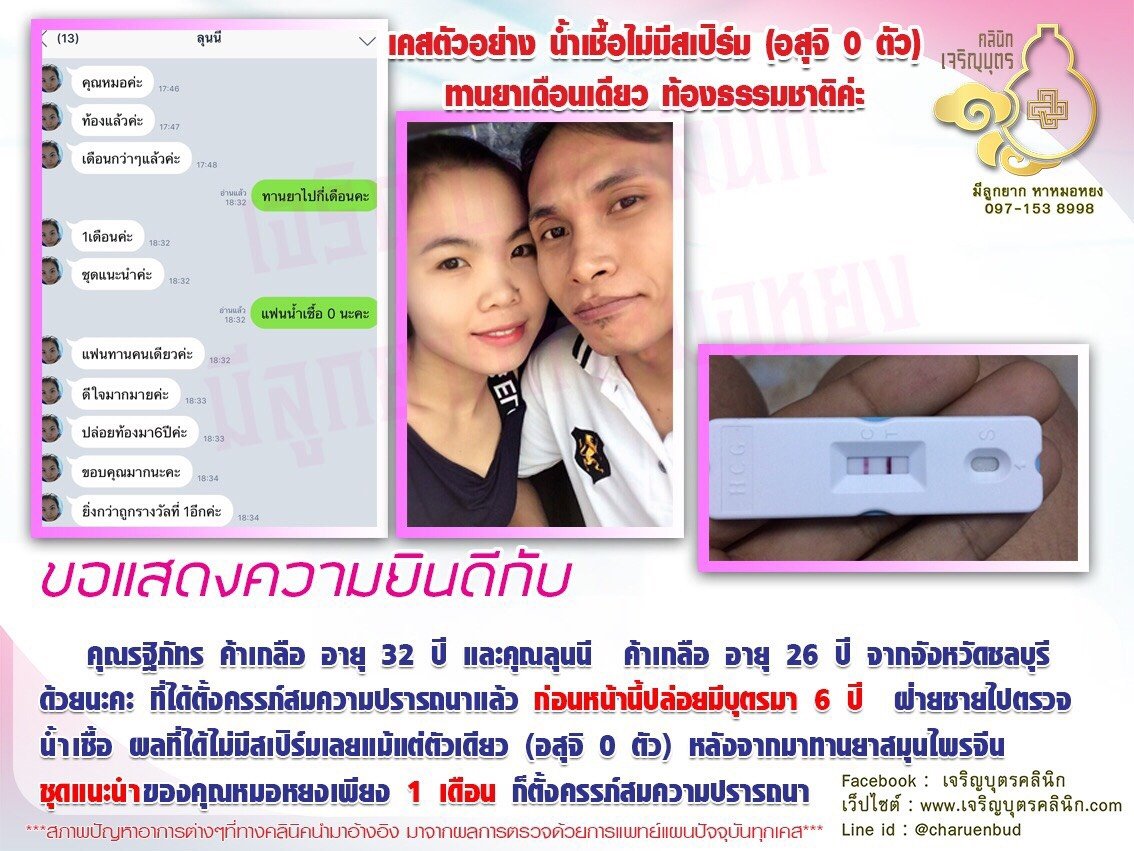 คุณรฐิภัทร ค้าเกลือ อายุ 32 ปี และคุณลุนนี ค้าเกลือ อายุ 26 ปี จากจังหวัดชลบุรี ได้ตั้งครรภ์สมความปรารถนาแล้ว