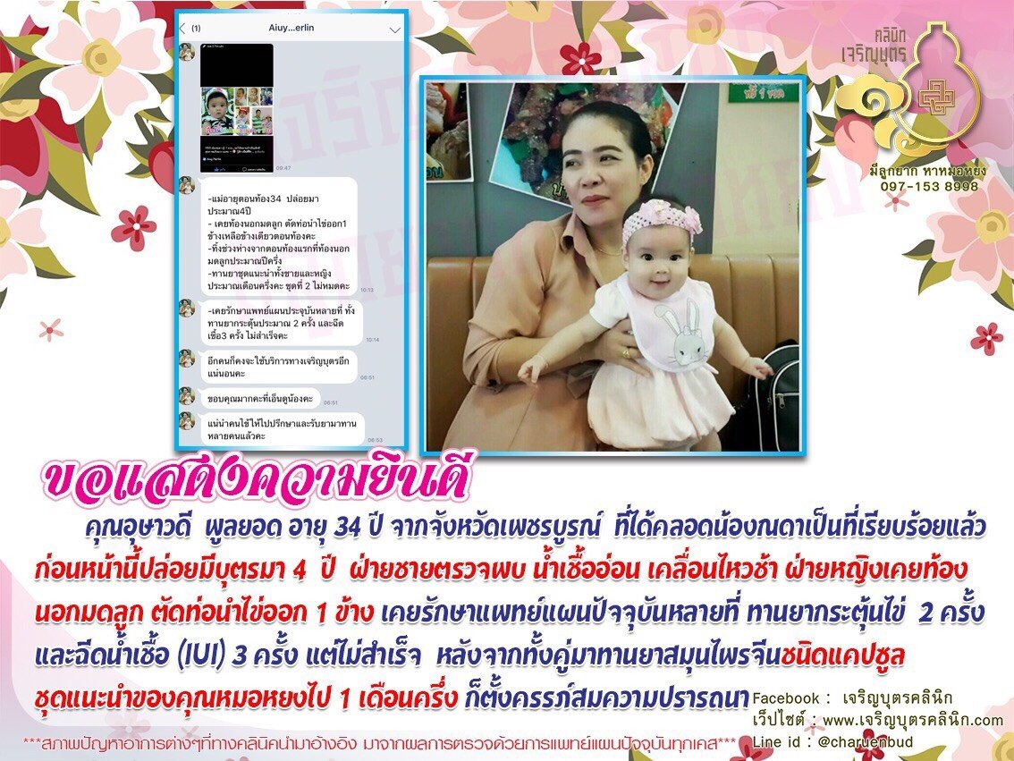 คุณอุษาวดี พูลยอด อายุ 34 ปี จากจังหวัดเพชรบูรณ์ได้คลอดน้องณดาเป็นที่เรียบร้อยแล้ว