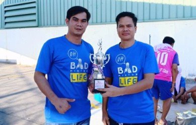 Runner up Badminton men double Amata sport friendship 2020  Runner up Badminton men double Amata sport friendship 2020