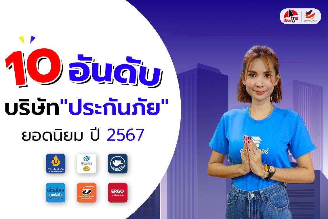 10 อันดับบริษัทประกันรถยนต์ ยอดนิยม ปี 2567