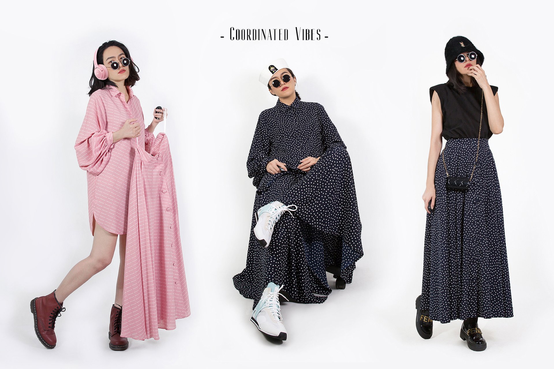 BALLOON SLEEVE SHIRT & MAXI SKIRT เสื้อเชิ๊ตเล็ก ทรงแขนบอลลูนพองใหญ่ เข้าชุดกับกระโปรงแม็กซี่