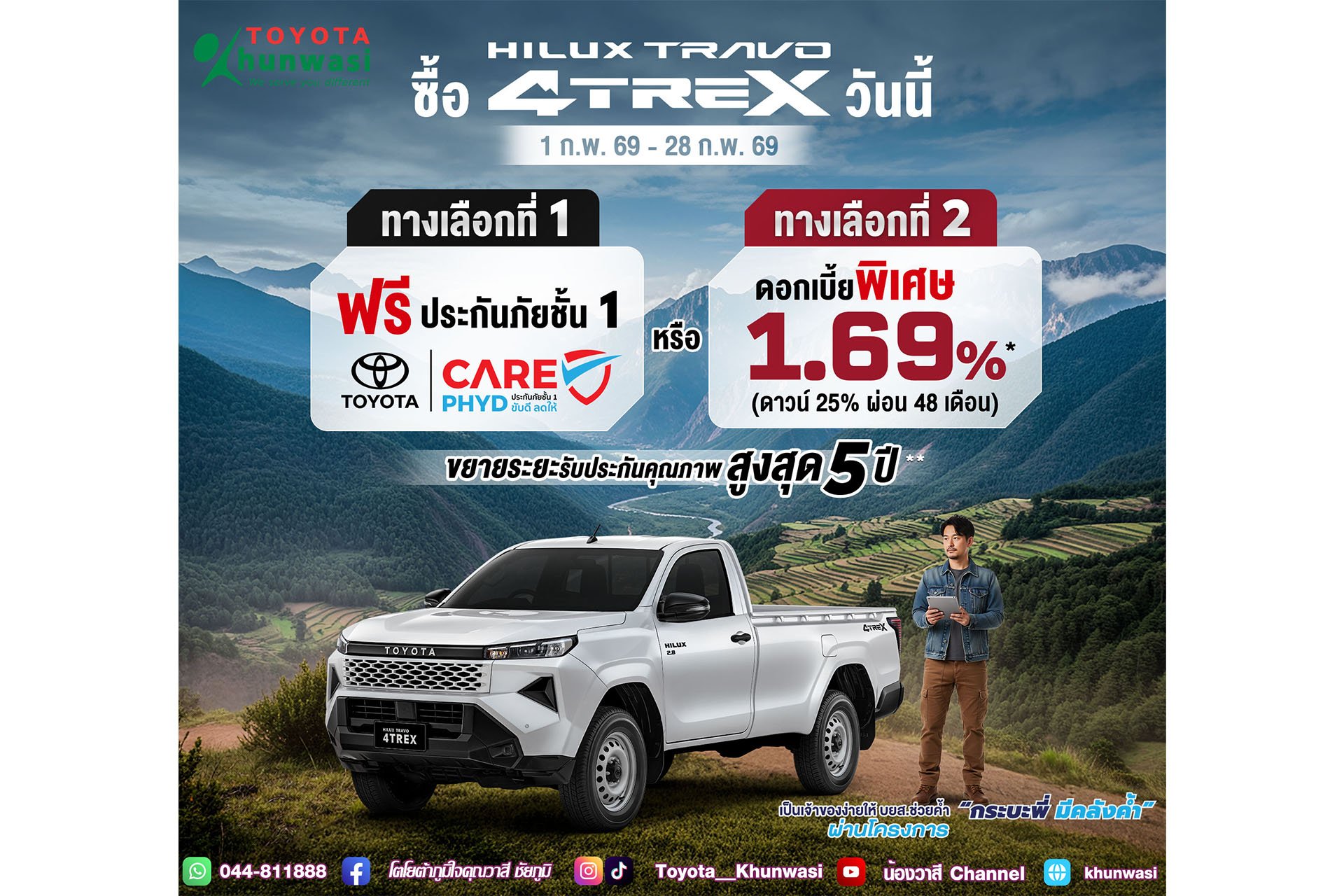 ซื้อไฮลักซ์ ทราโว่ รุ่นมาตรฐาน โฟร์เทร็กซ์