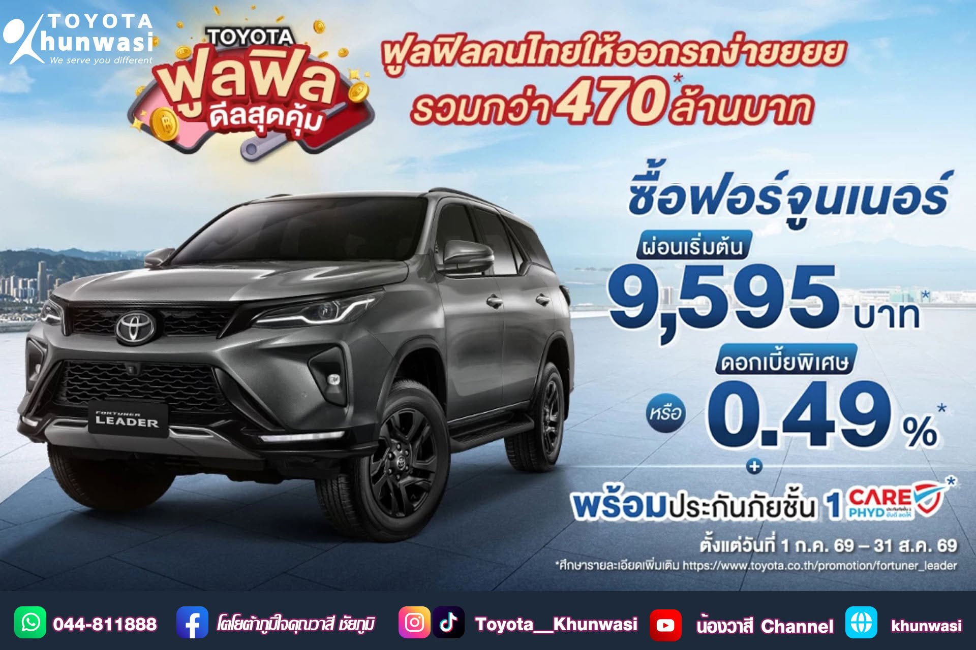 พิเศษ ลูกค้าโตโยต้าซื้อฟอร์จูนเนอร์ รับข้อเสนอพิเศษ