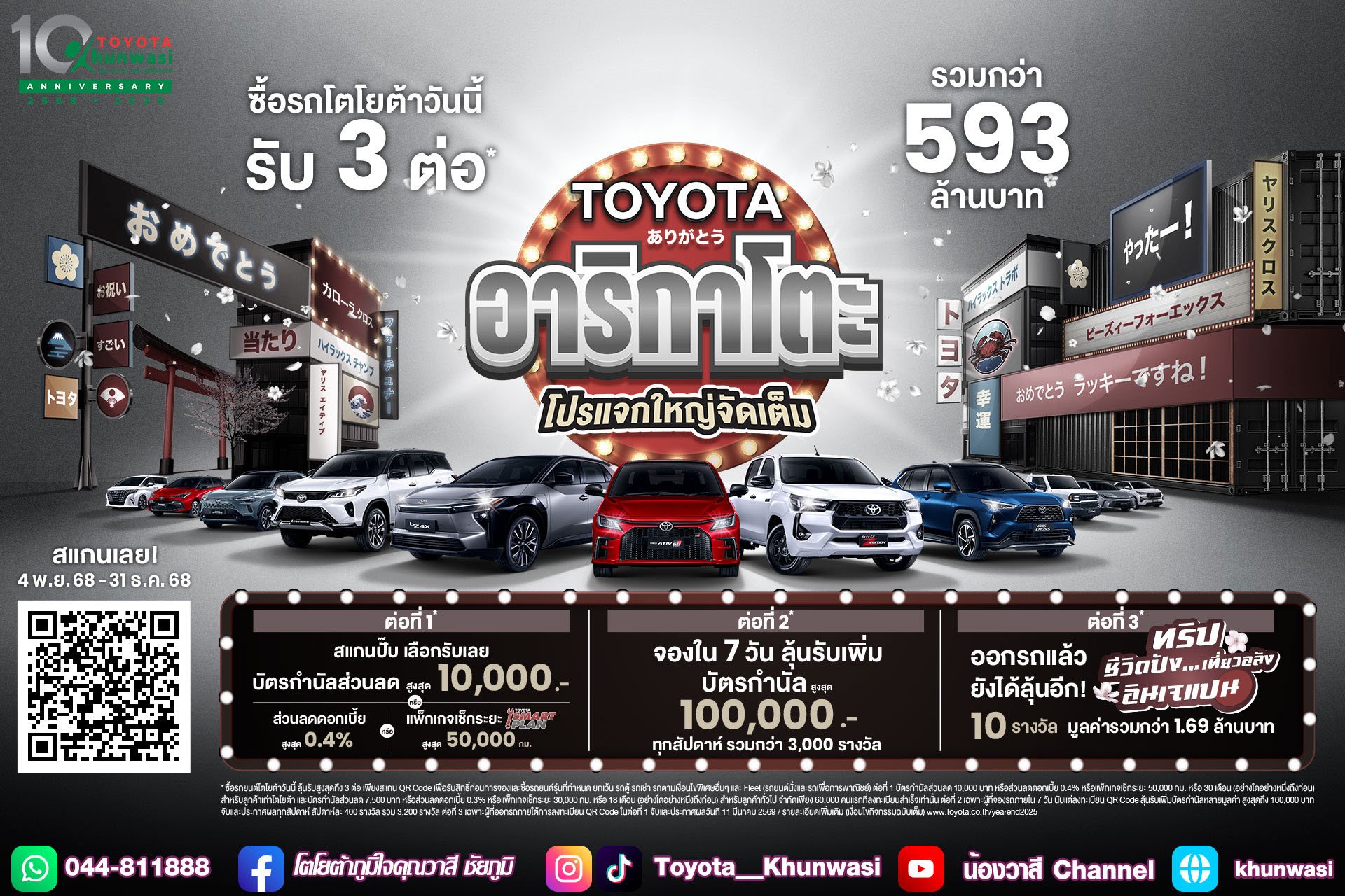 โตโยต้า อาริกาโตะ! โปรแจกใหญ่ จัดเต็มส่งท้ายปี