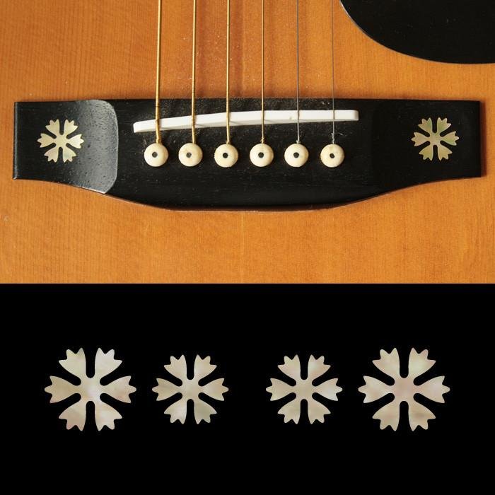 Guitar Bridge Inlay Sticker Snowflakes (AWP) 4 pcs / set