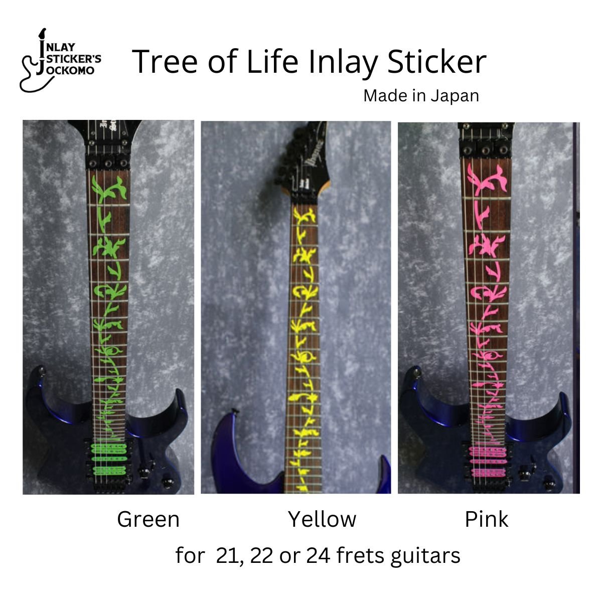 TREE OF LIFE Solid Color Inlay Sticker for Guitar