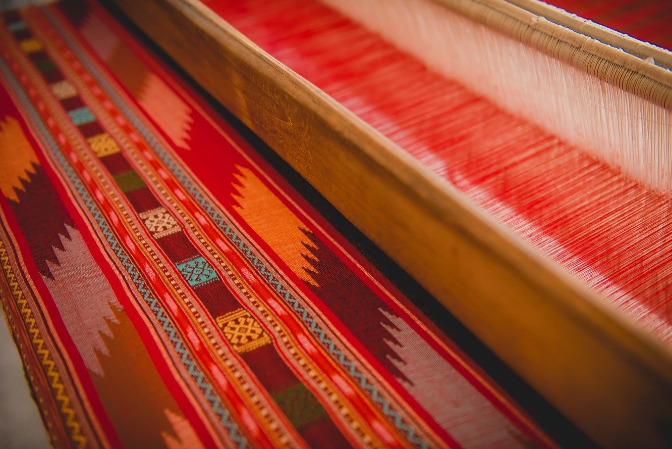 Bo Suak pattern weaving. Bo Suak pattern weaving.