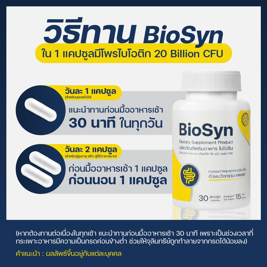 Biosyn ซินไบโอติก 30 แคปซูล - bhi-innovation