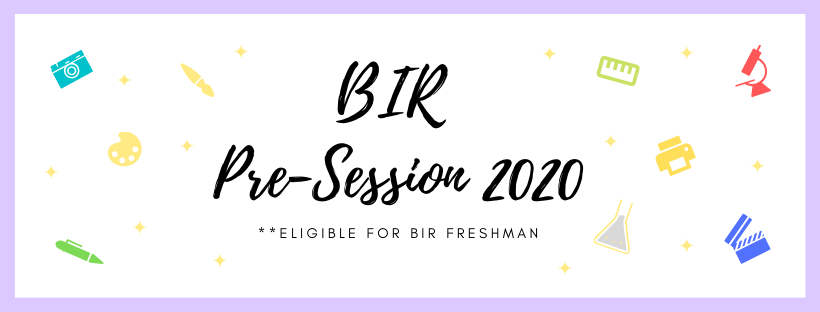 BIR Pre-Session 2020 BIR Pre-Session 2020