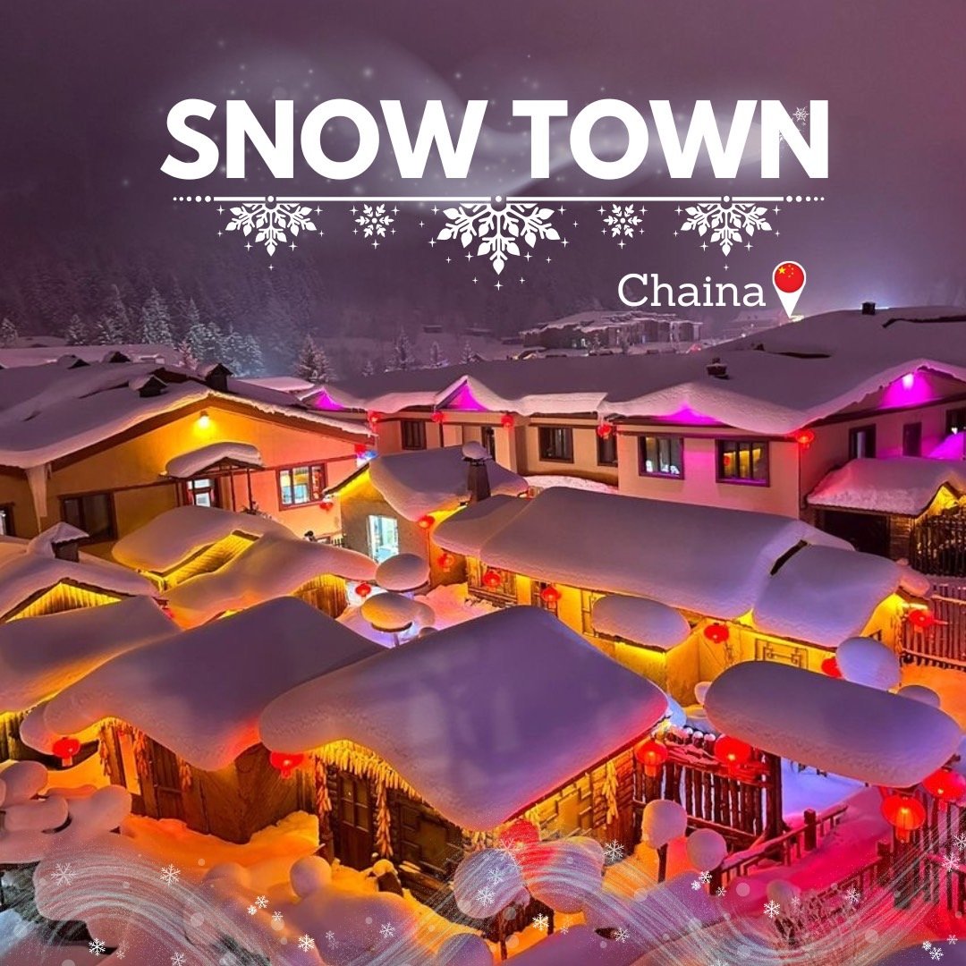 china snow town