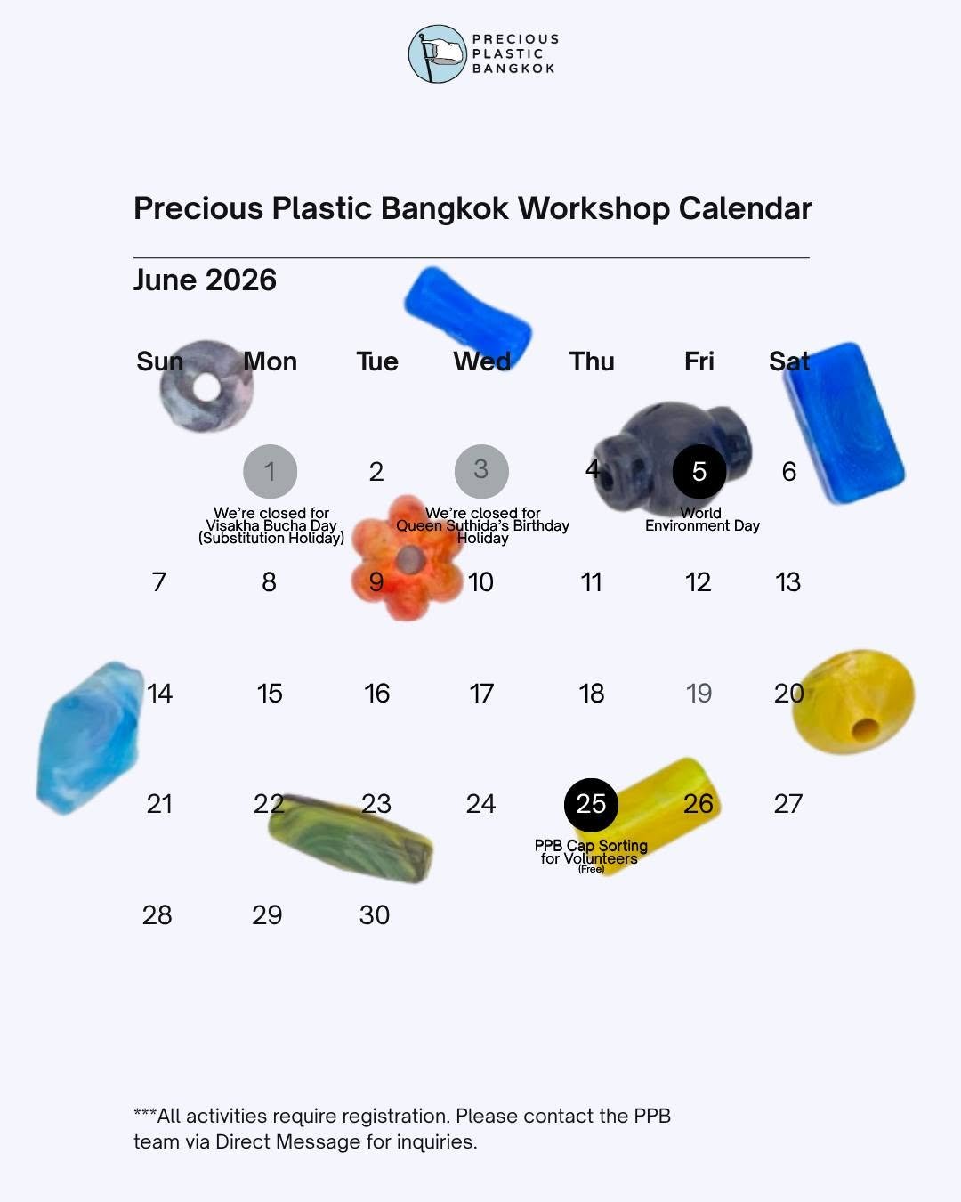 ตารางกิจกรรมเดือนมิถุนายนมาแล้วจ้าาา!
