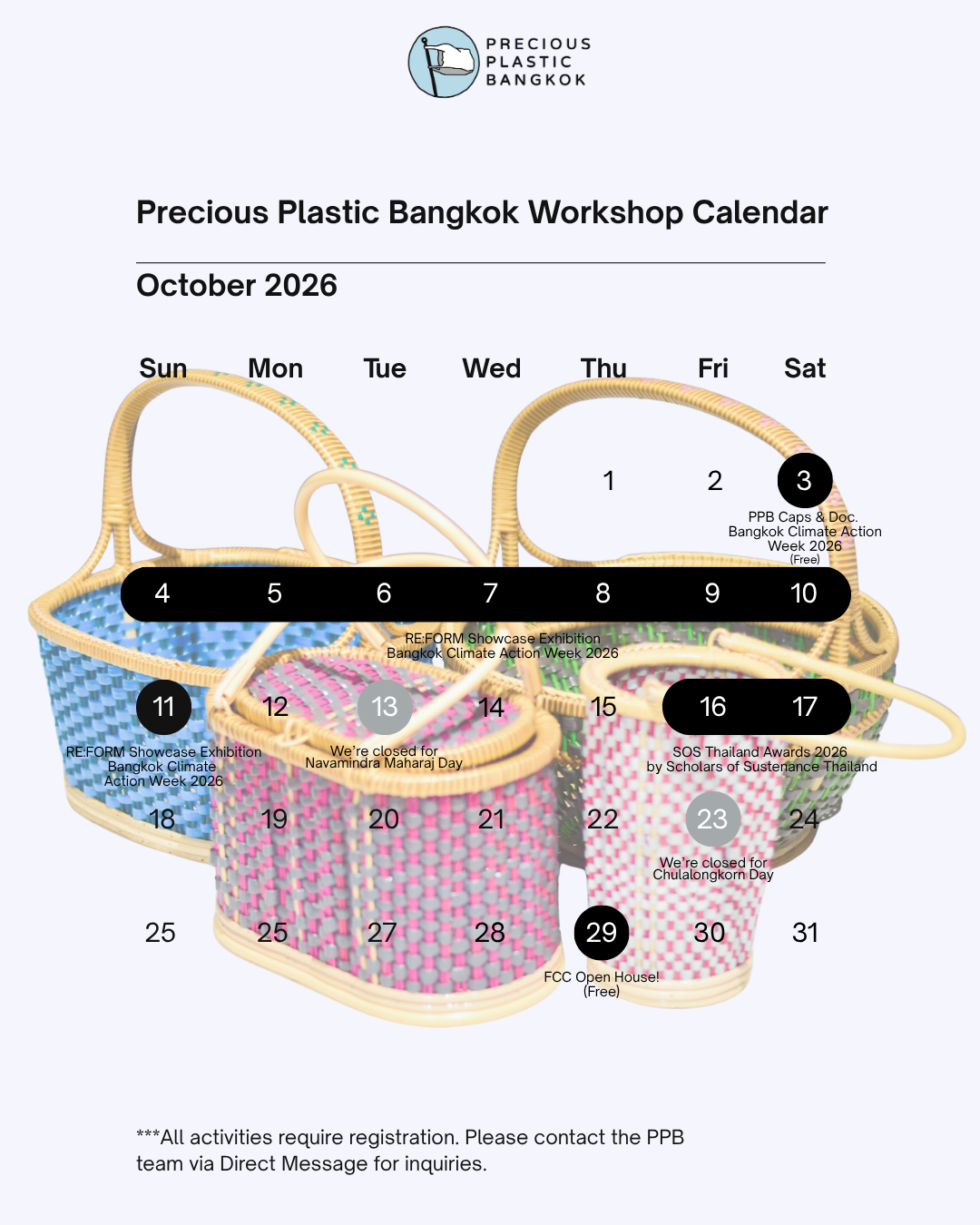 The October Activity Schedule is Here!