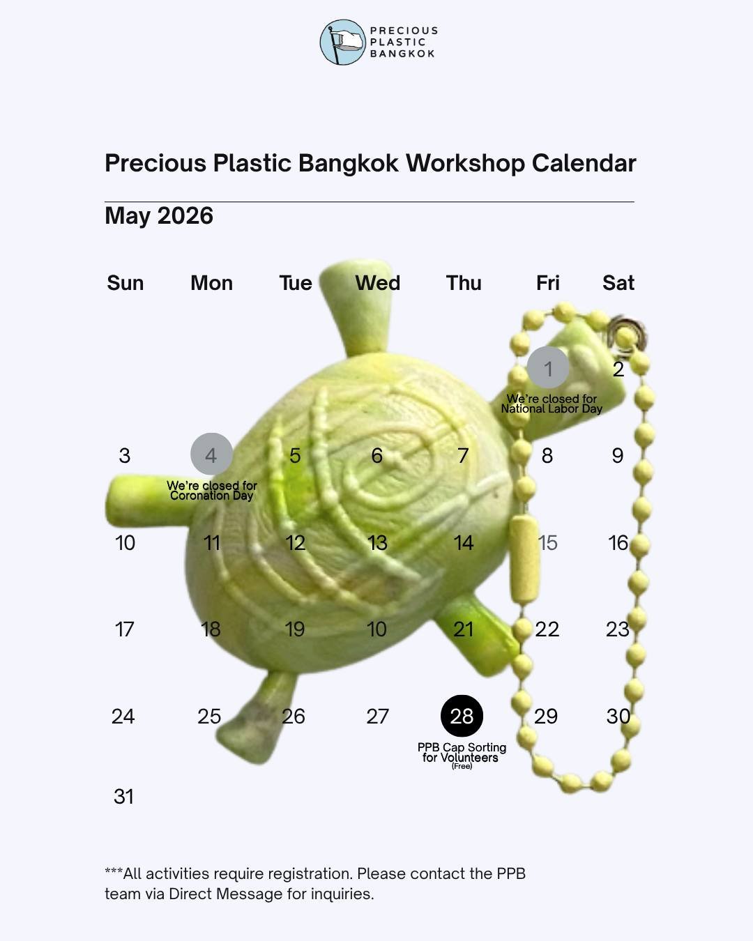 ตารางกิจกรรมเดือนพฤษภาคม มาแล้วจ้าาา! 
