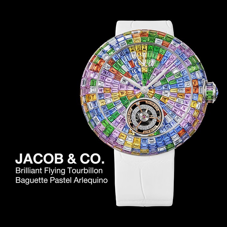 JACOB & CO. Brilliant Flying Tourbillon Baguette Pastel Arlequino 