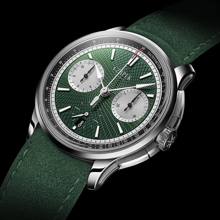 CZAPEK & CIE Faubourg de Cracovie Crossroads Victory Green chronograph
