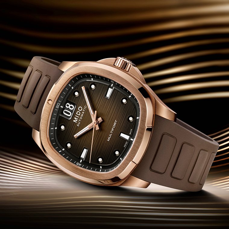 MIDO Multifort TV Big Date Rose Gold PVD