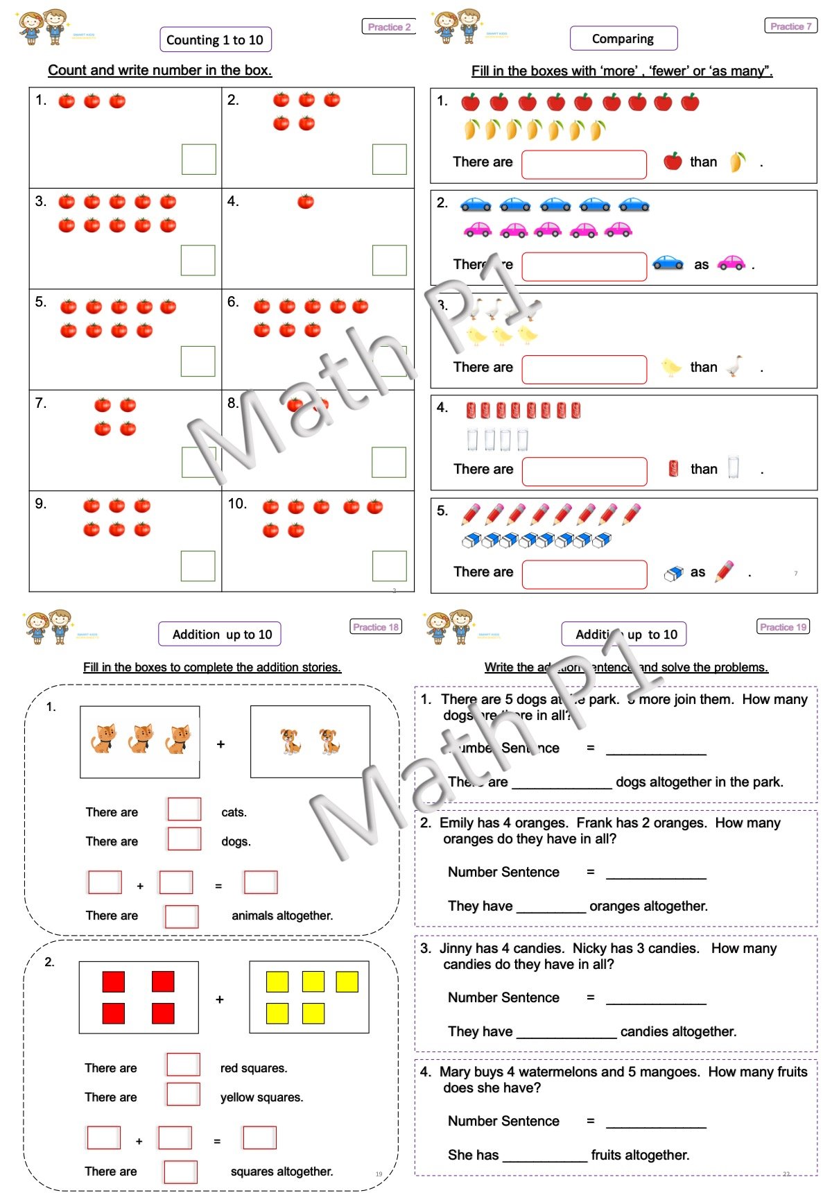 Mathematics G1 - smartkidzworksheets