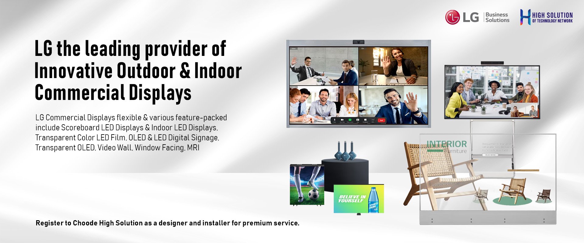 LG the leading provider of  Innovative Outdoor & Indoor Commercial Displays by highsolution