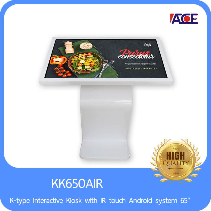 K-type Interactive Kiosk with IR touch Android system 65" 