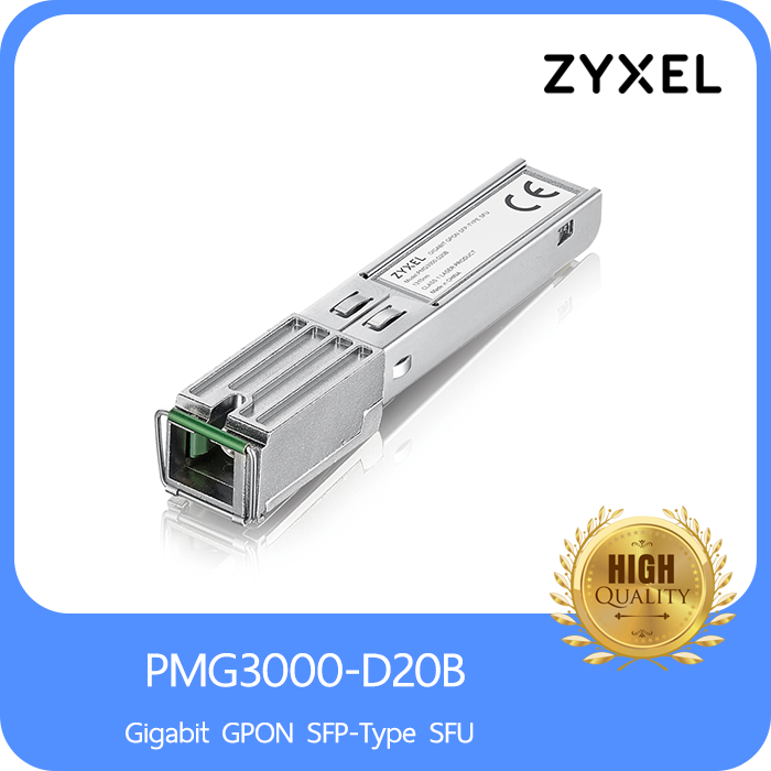 PMG3000-D20B ZYXEL ZYXEL ONU /ONT Gigabit GPON SFP-Type SFU performs high-speed bridging trafficking between GPON and RG with MSA SFP sockets to upgrade Ethernet device to GPON compliant