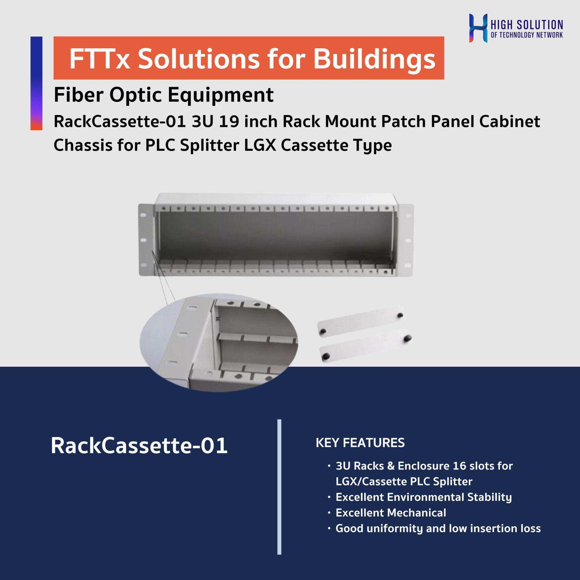 RackCassette-01 3U 19 inch Rack Mount Patch Panel Cabinet Chassis for ...