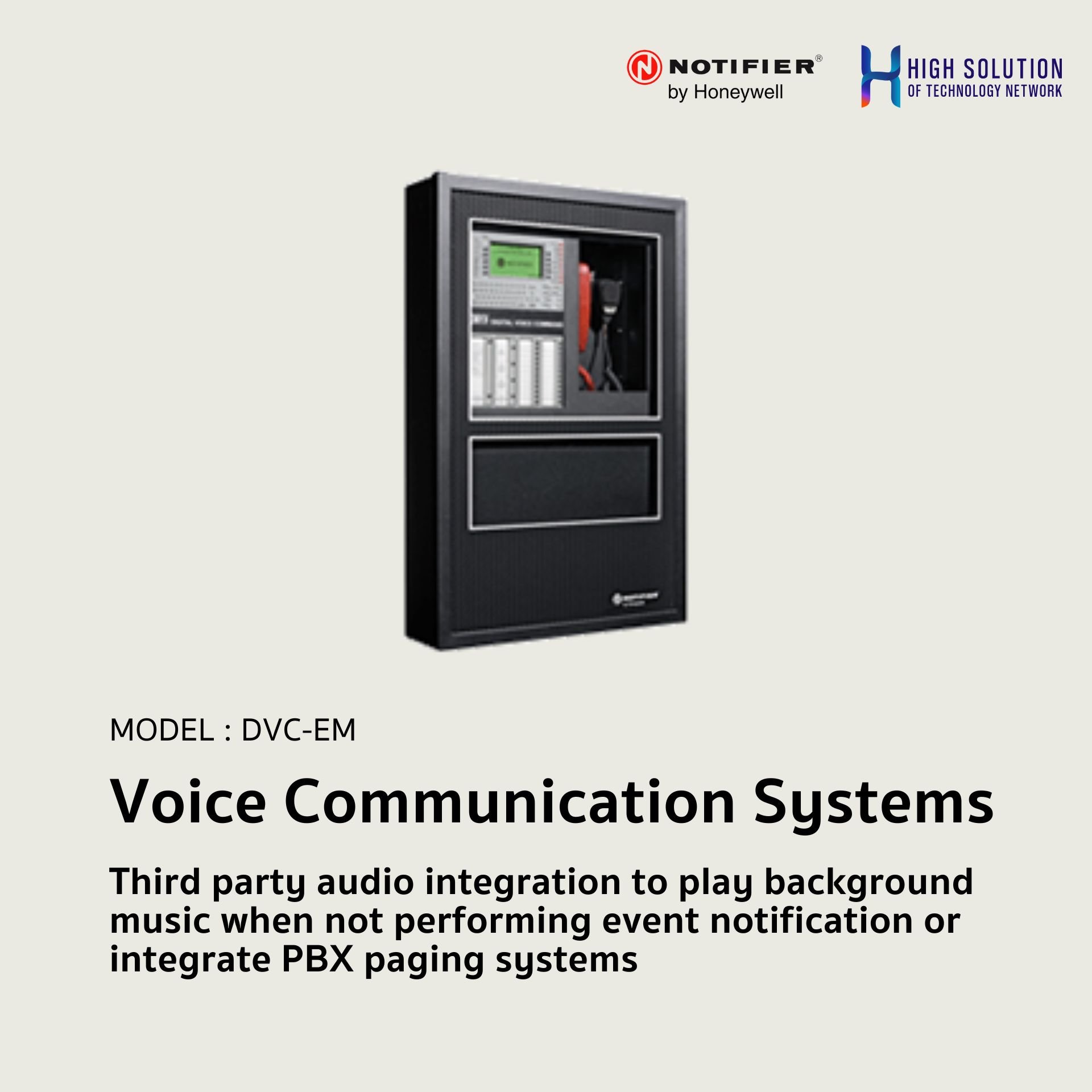DVC-EM NOTIFIER Voice Communication Systems