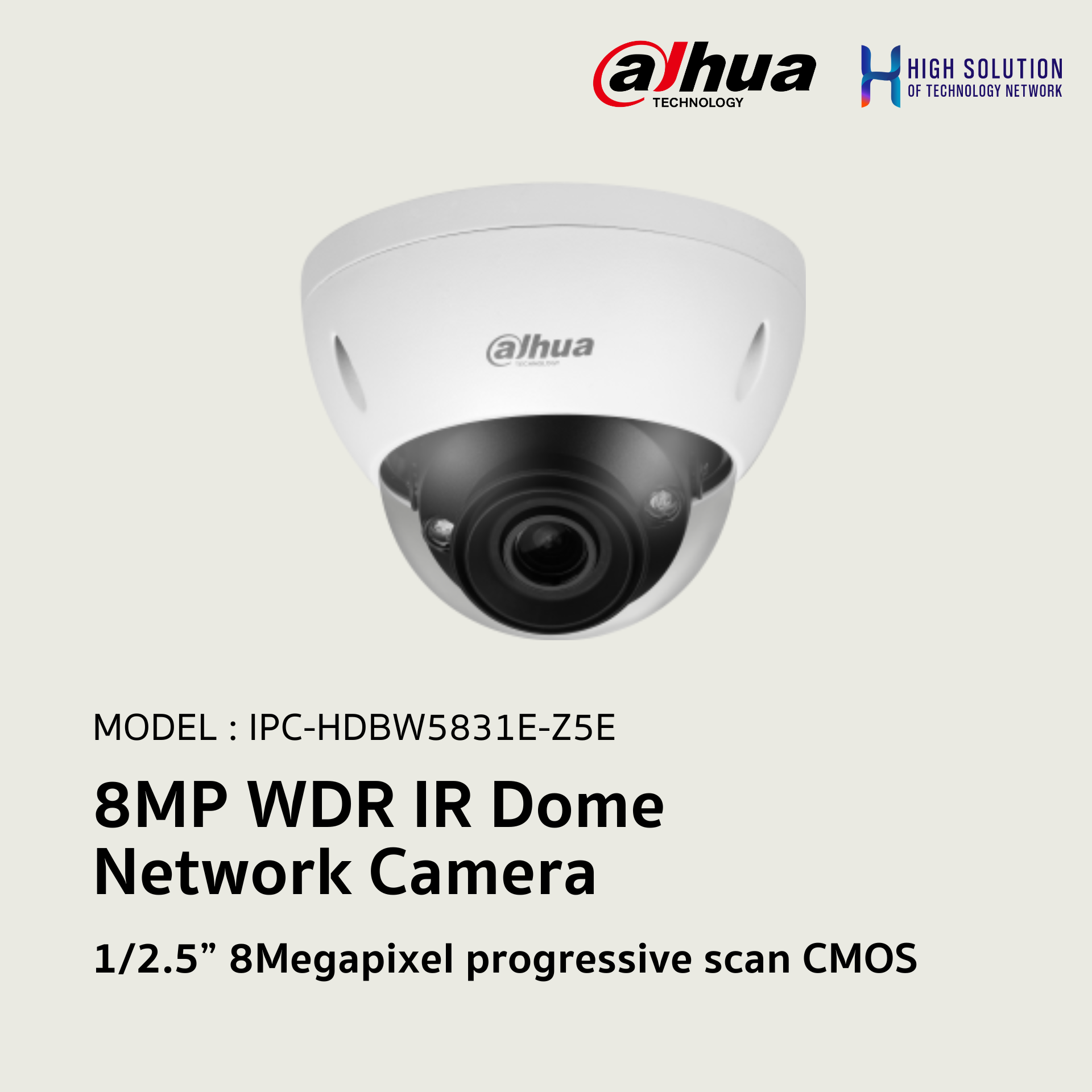 IPC-HDBW5831E-Z5E Dahua 8MP WDR IR Dome Network Camera IP Camera CCTV Camera