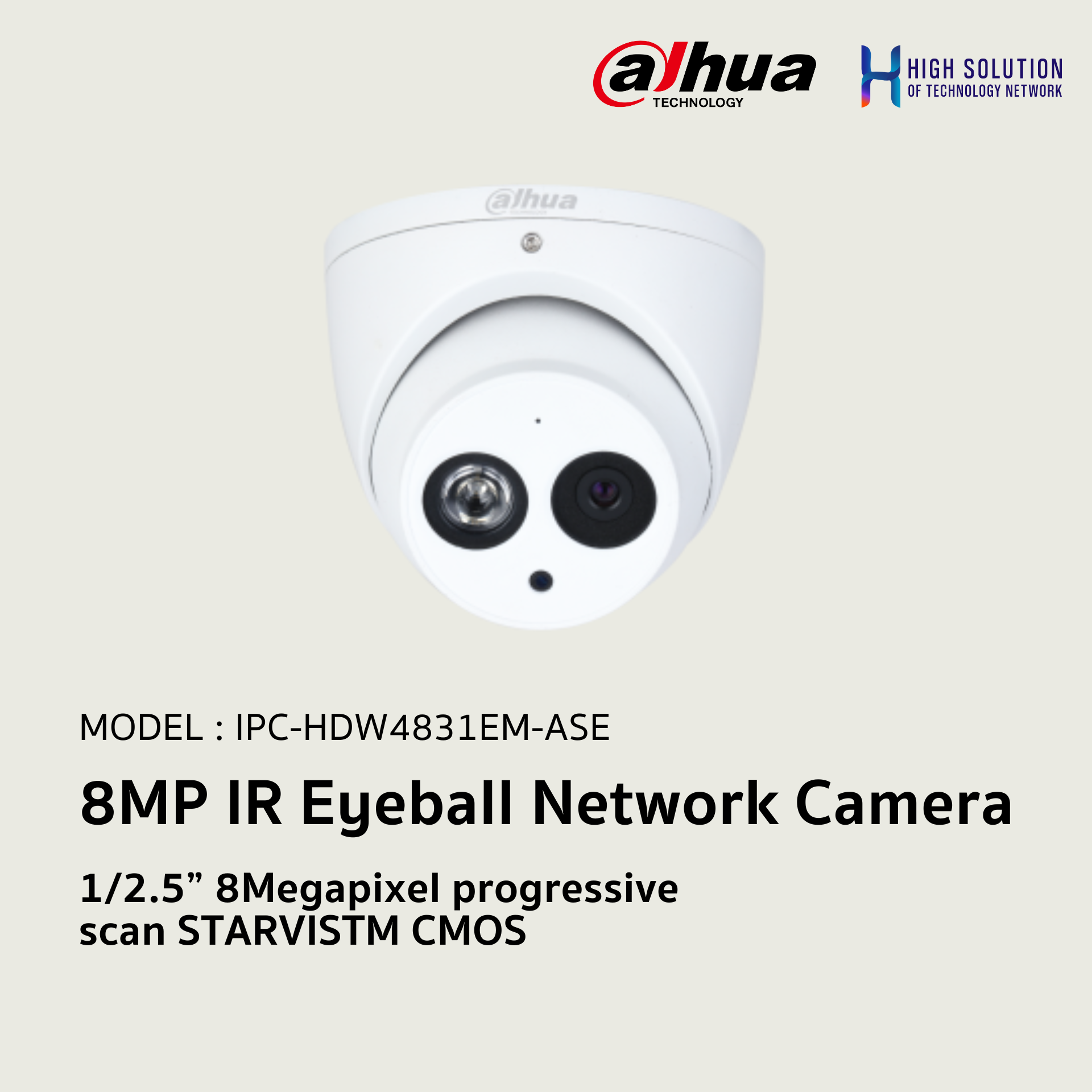 IPC-HDW4831EM-ASE Dahua 8MP IR Eyeball Network Camera IP Camera CCTV Camera