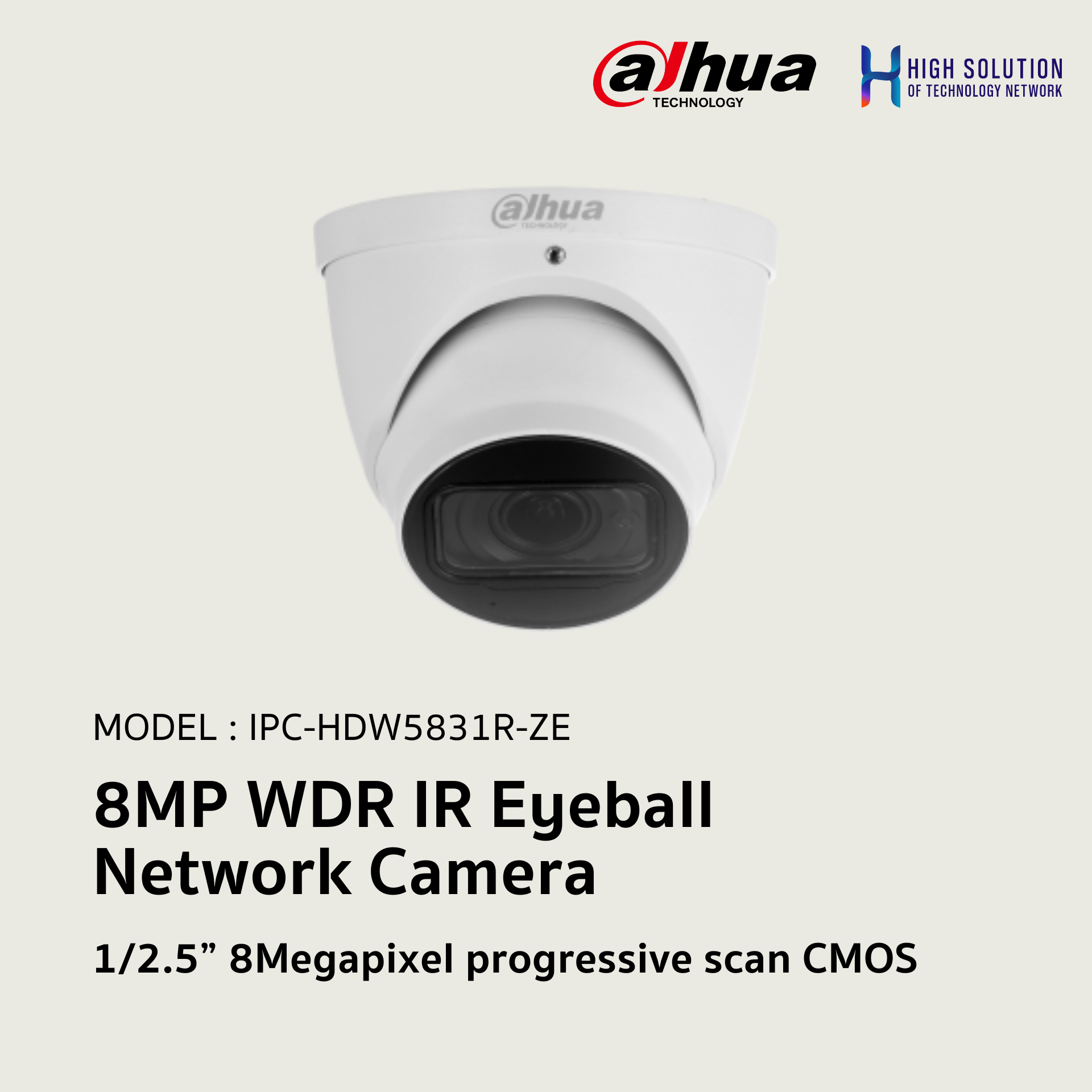 IPC-HDW5831R-ZE Dahua 8MP WDR IR Eyeball Network Camera IP Camera CCTV Camera