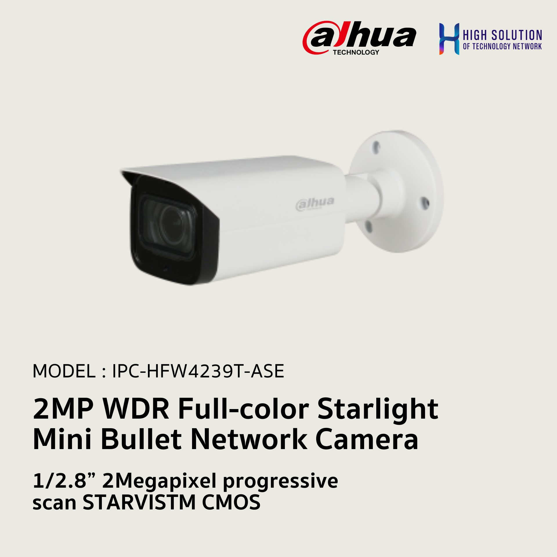 IPC-HFW4239T-ASE Dahua 2MP WDR Full-color Starlight Mini Bullet Network Camera IP Camera CCTV Camera