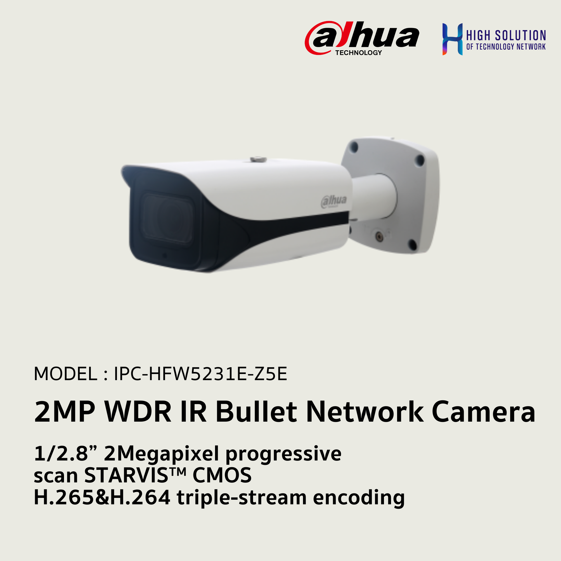 IPC-HFW5231E-Z5E Dahua 2MP WDR IR Bullet Network Camera IP Camera CCTV Camera