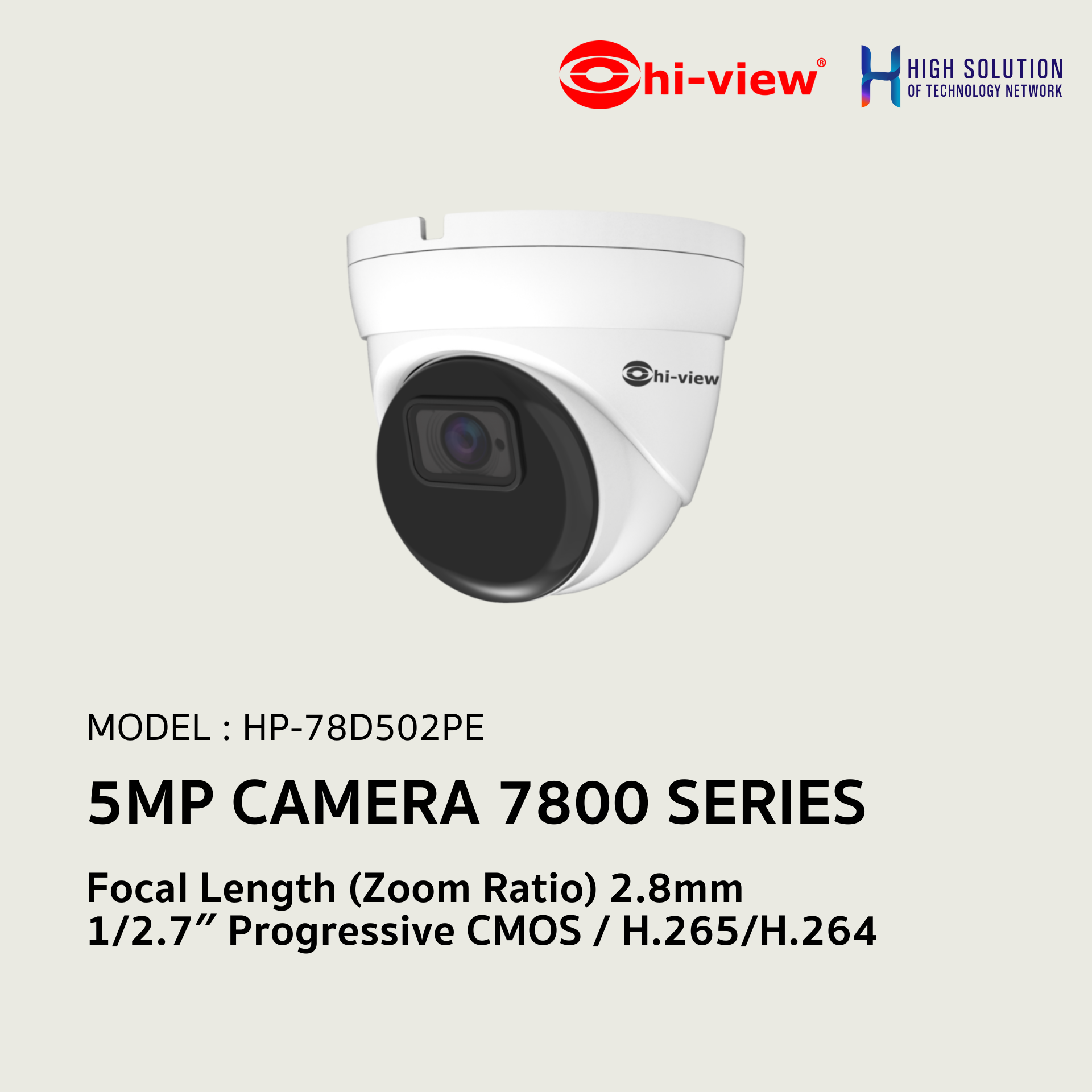 HP-78D502PE Hi-View 5MP CAMERA 7800 SERIES NETWORK CAMERA IP Camera CCTV Camera