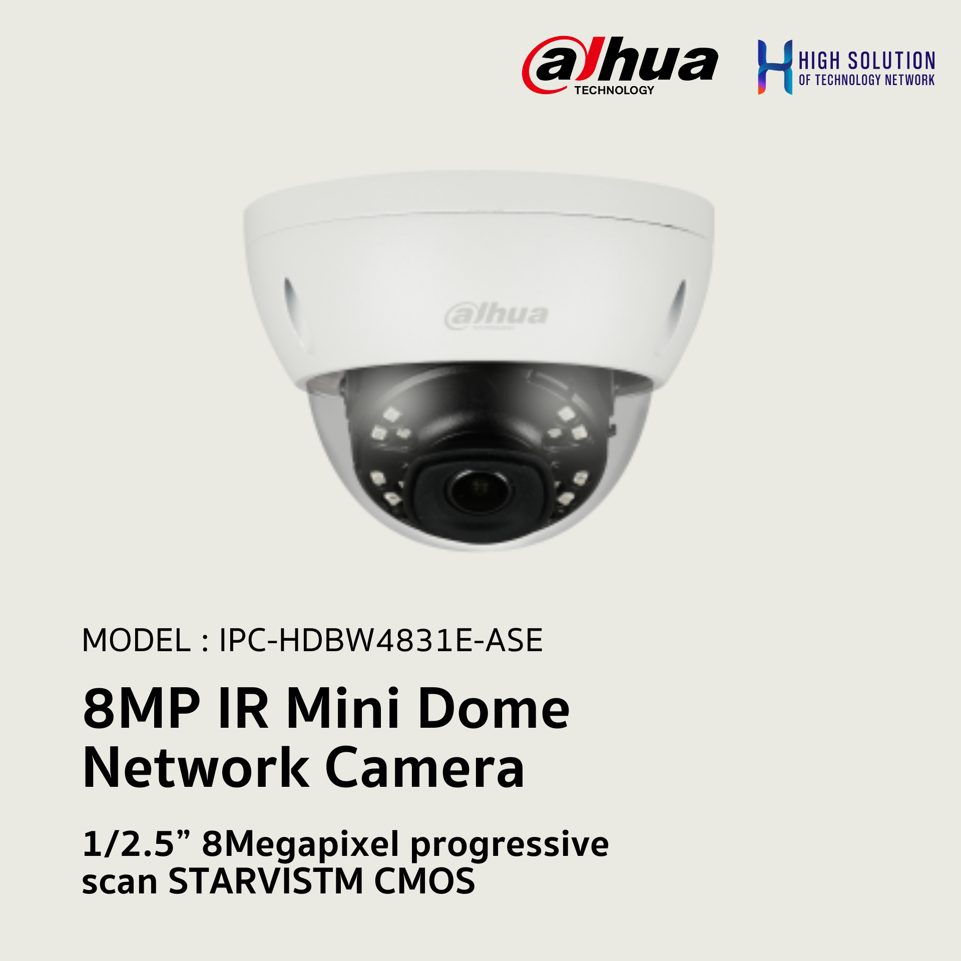 IPC-HDBW4831E-ASE Dahua 8MP IR Mini Dome Network Camera IP Camera CCTV Camera
