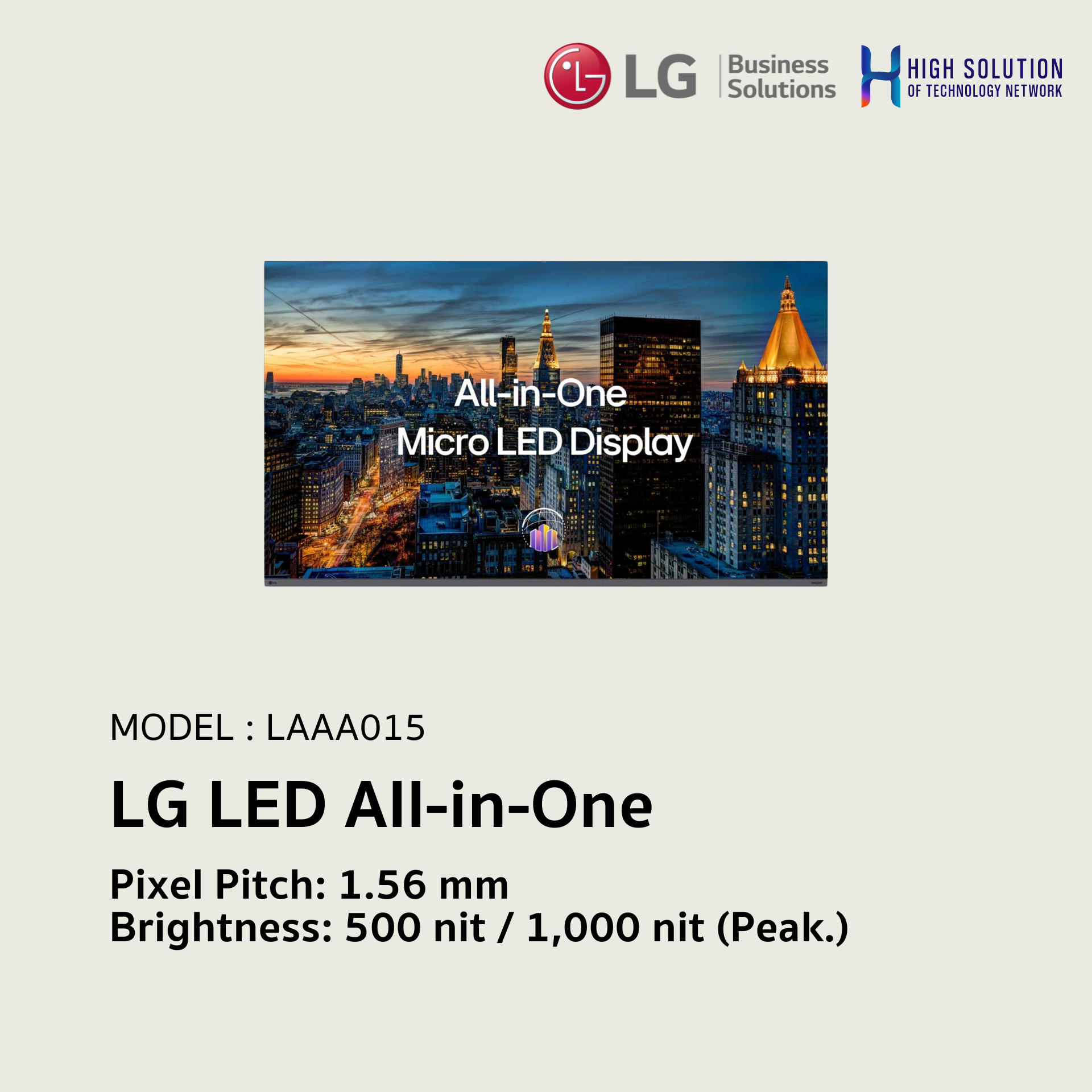 136 Inches Led LAAA015 LG Magnit LED All-in-One 136” (Full HD) P1.56