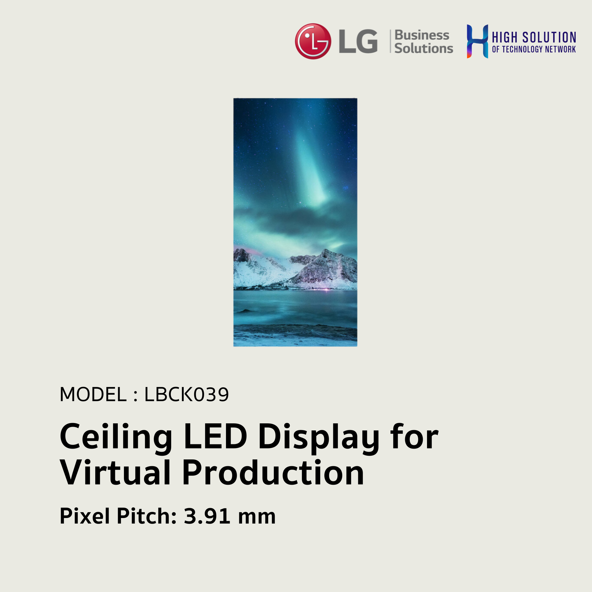 LBCK039 LG Ceiling LED Display for Virtual Production and Front or Rear Serviceability