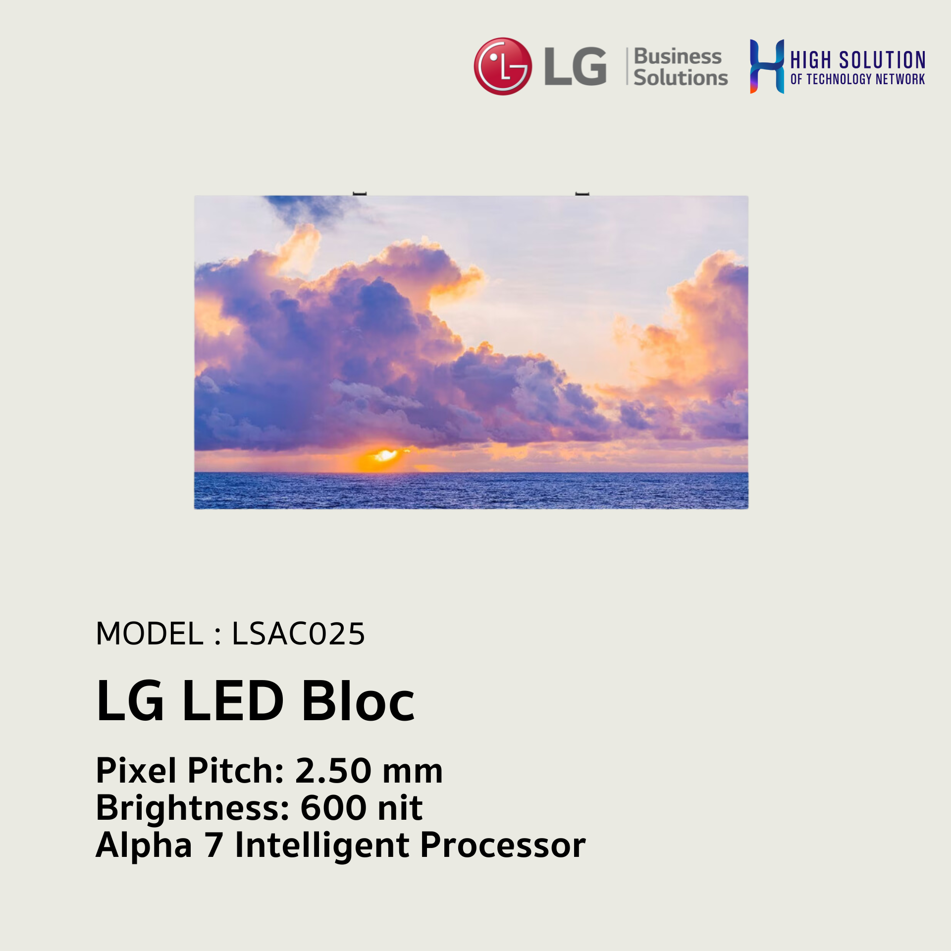 LSAC025 LG LED Bloc LED Video Wall Display Alpha 7 Intelligent Processor P2.50
