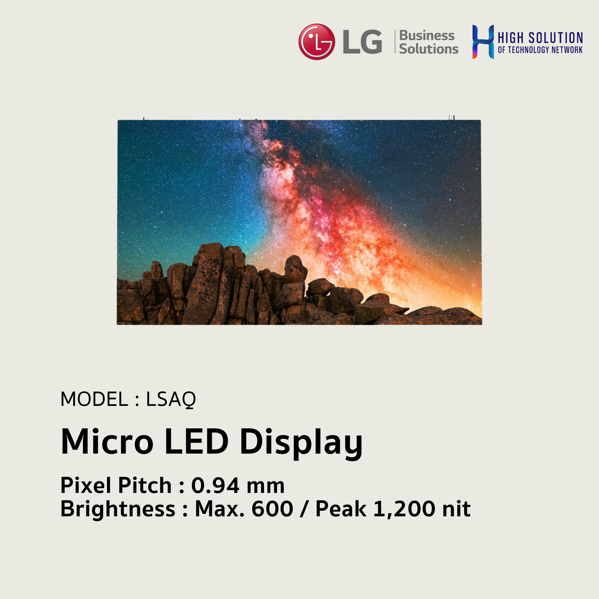 LSAQ LG MAGNIT : Micro LED Display Micro LED Display with Detachable PSU