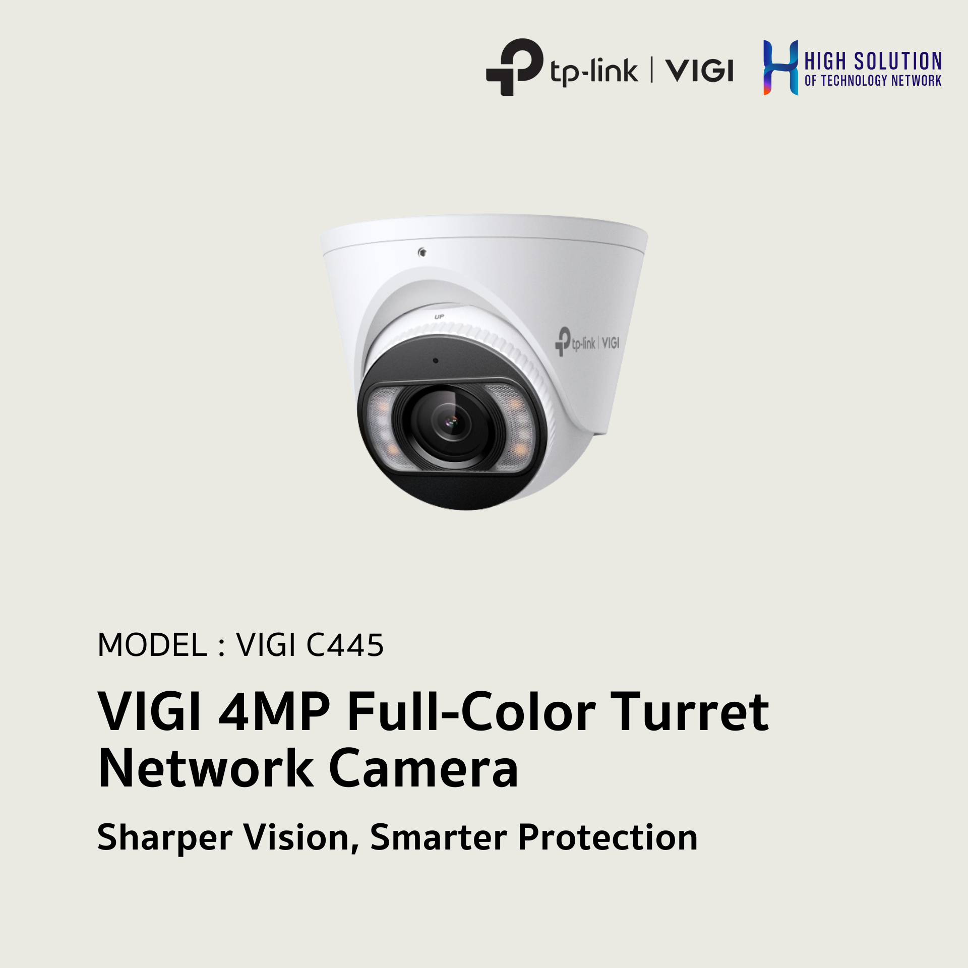 C445 VIGI C445 TP-LINK VIGI 4MP Full-Color Turret Network Camera IP Camera ...