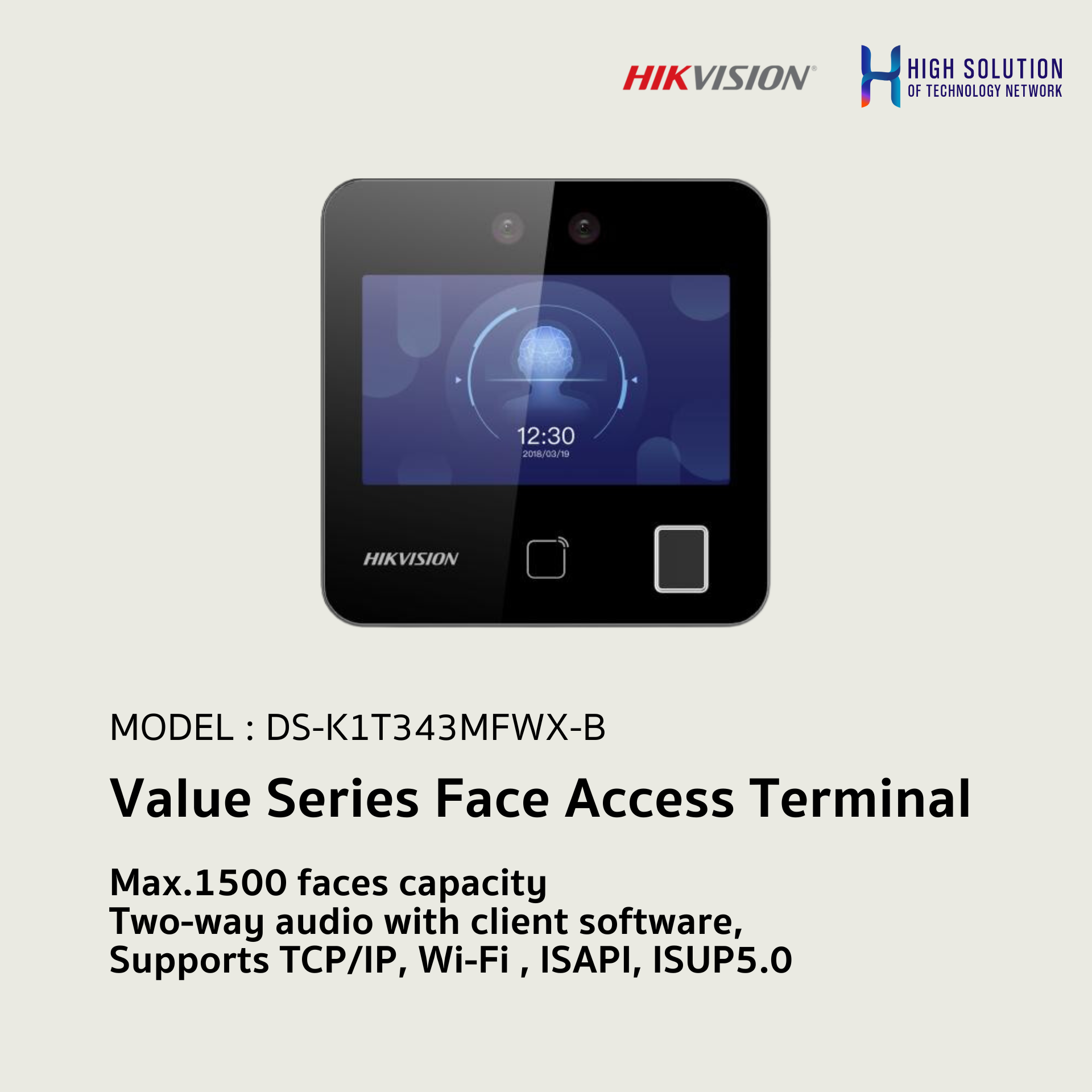 DS K1T343MFWX B HIKVISION Face Access Terminal Access Control ds-k1t343mfwx-b-hikvision-face-access-terminal-access-control