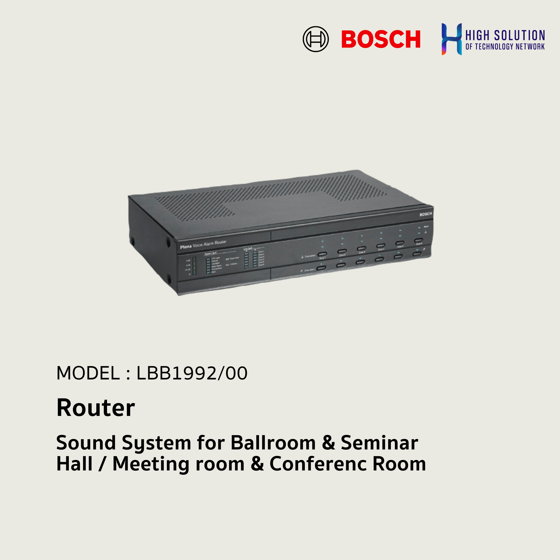 LBB1992/00 BOSCH Router / Sound System for Ballroom & Seminar Hall ...