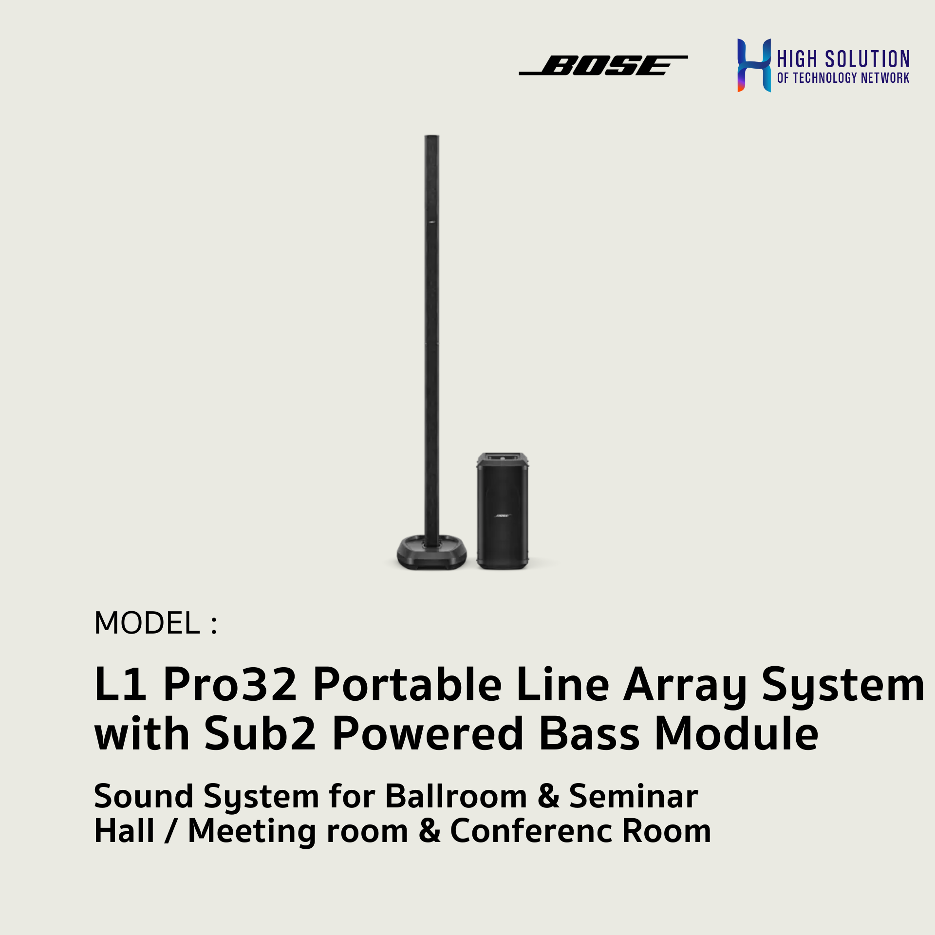 Line System Audio BOSE L1 Pro32 Portable Line Array System with Sub2 Powered Bass Module ...