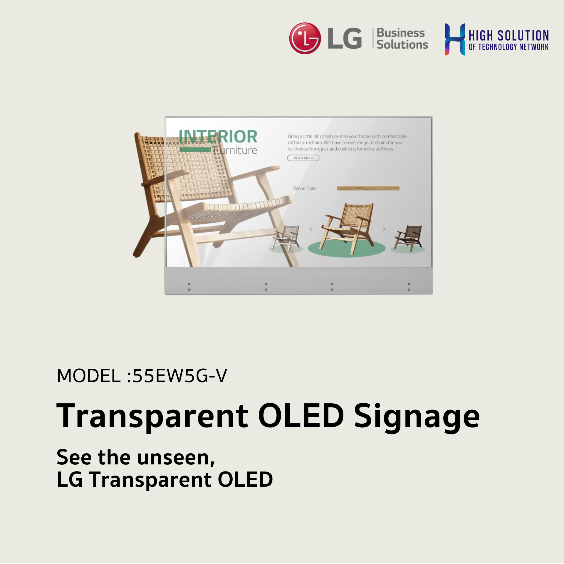 Transparent Signage 55EW5G-V Transparent OLED Signage