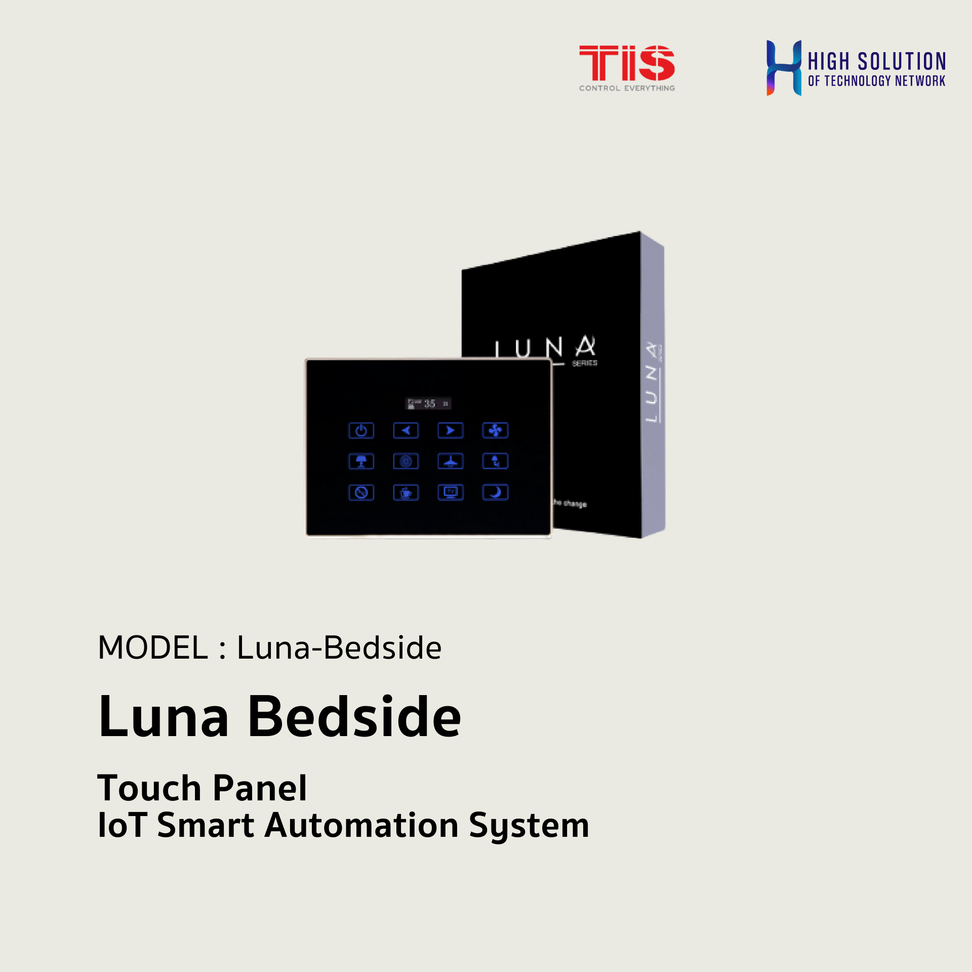 Luna-Bedside, TIS, Luna Bedside Touch Panel - IoT Smart Automation System